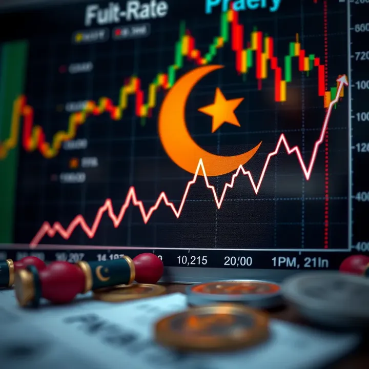 Graph showing fluctuations in Euro to Pakistani Rupee exchange rate over time