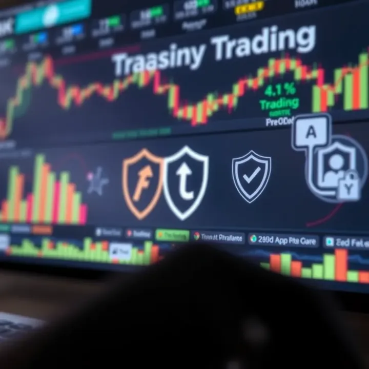 Representation of secure online trading with regulatory authority and compliance symbols