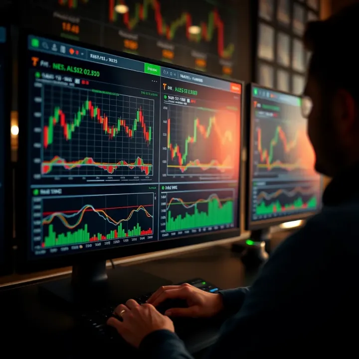 Dashboard of Exness Terminal showing forex trading charts and market analysis tools