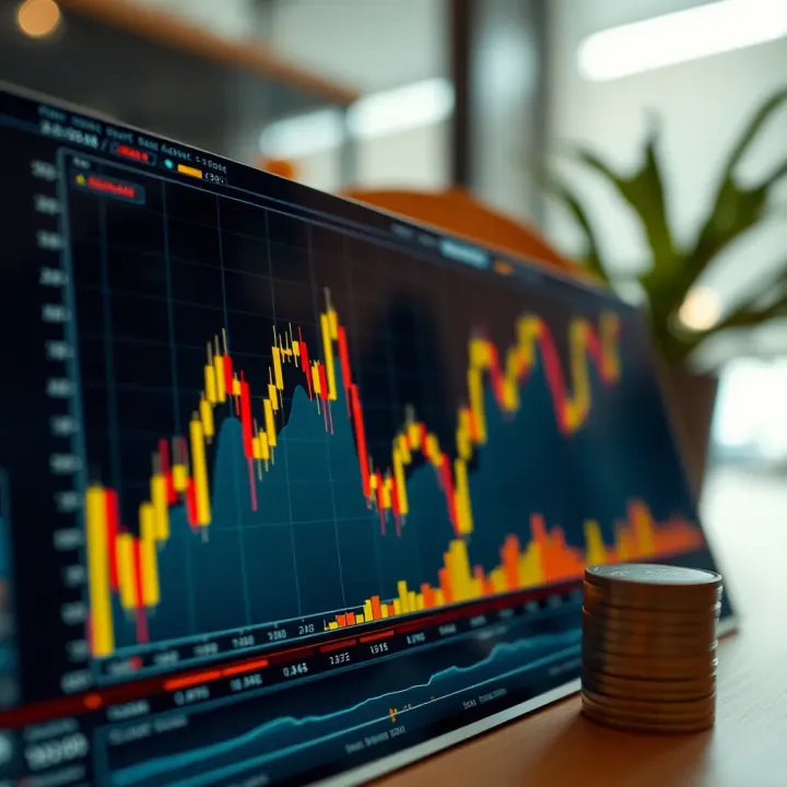 Graph showing financial market trends with strategies for risk management and investment decisions relevant to Pakistani traders