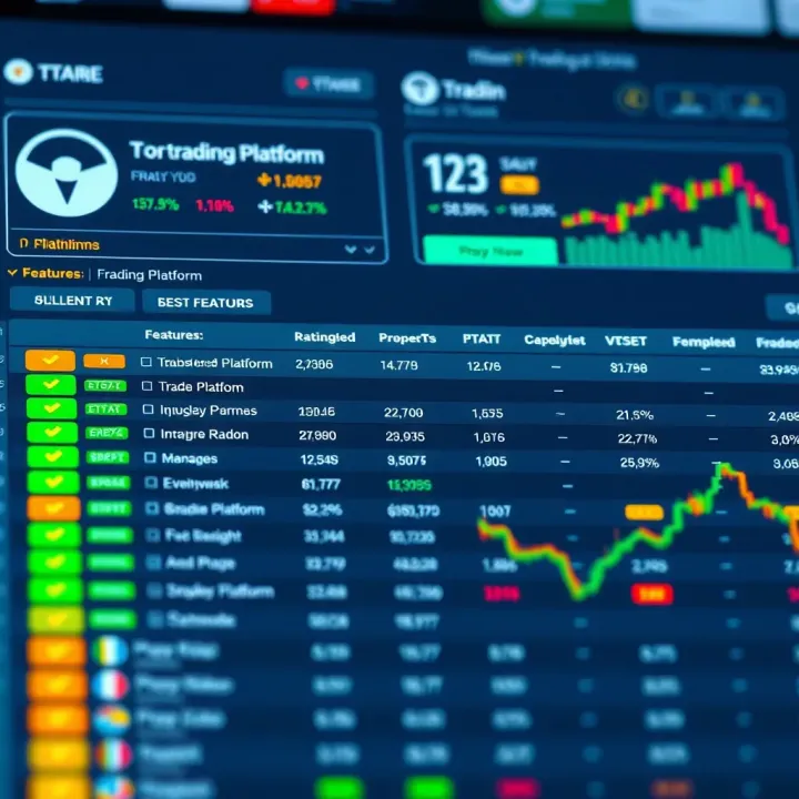 Comparison of Trading Platform Features and Security for Investors Dashboard showing comparison of trading platform features and security ratings