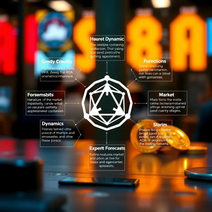 Key Elements Influencing Cardano ADA's Future Price Diagram showing factors impacting the future value of Cardano's ADA including market dynamics and expert forecasts