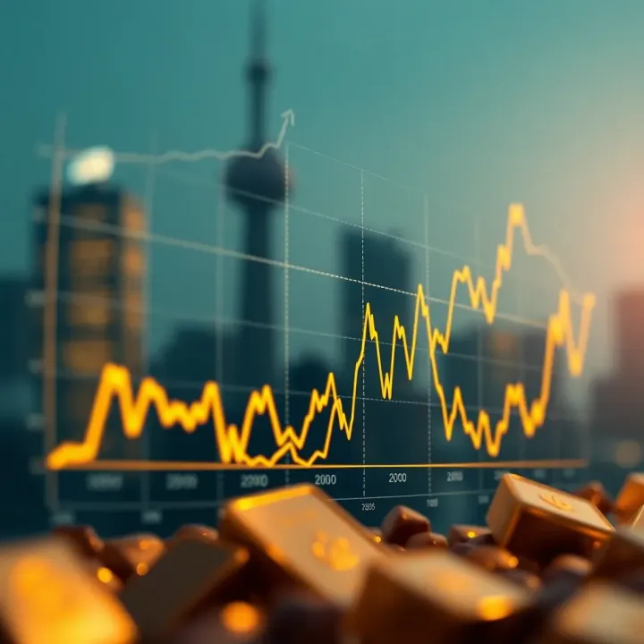 Graph showing gold price trends and fluctuations in Pakistan over time