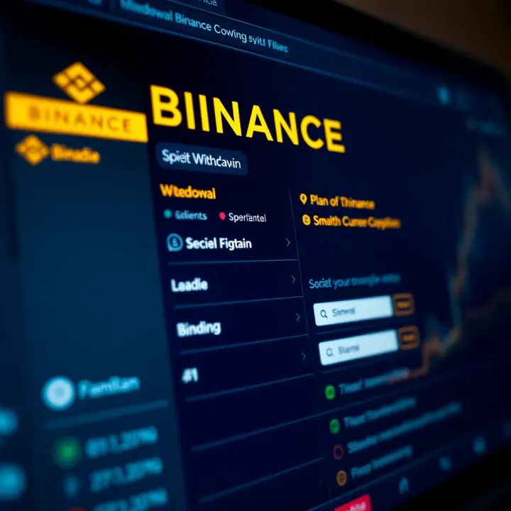 User interface displaying Binance withdrawal options and currency selection