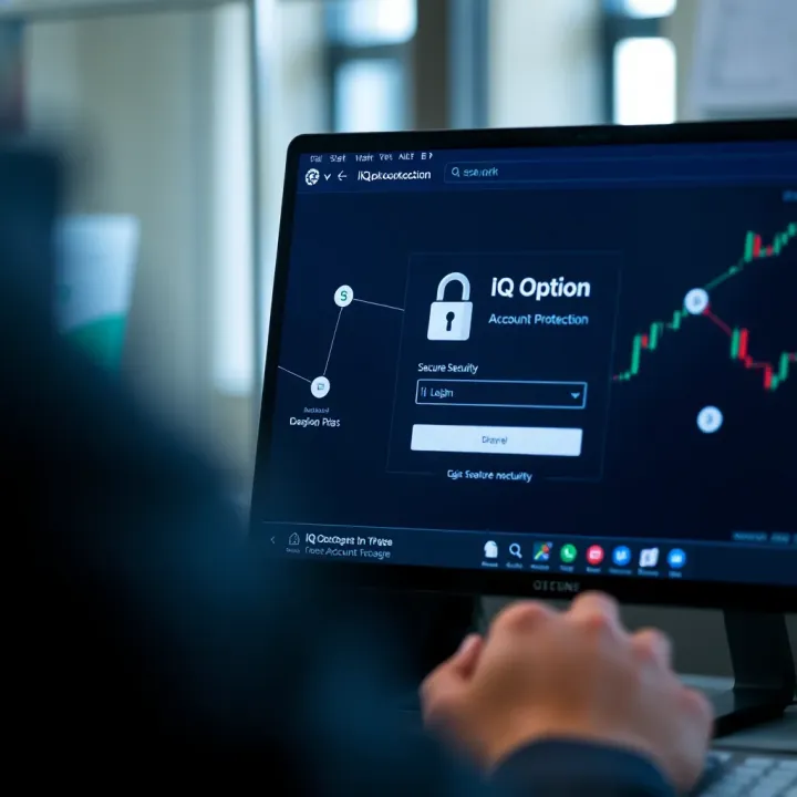 IQ Option Secure Login and Account Protection Secure login screen highlighting advanced security features and account protection measures on IQ Option