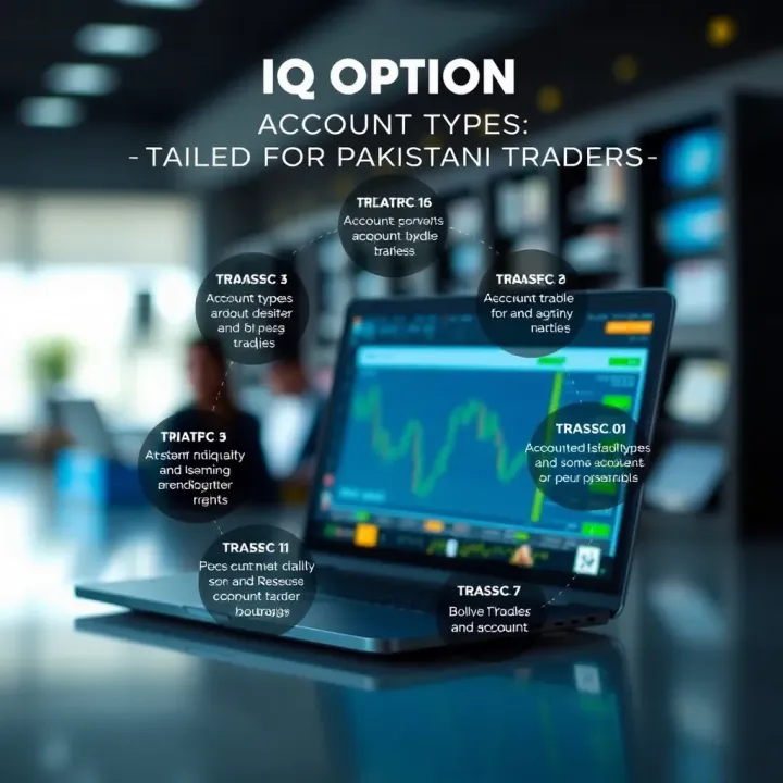 Graphic illustrating popular account types and trading options for Pakistani traders