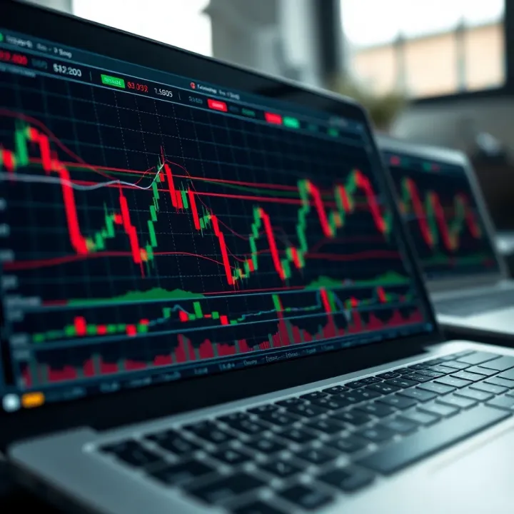 Illustration of financial graphs with indicators representing risk management strategies