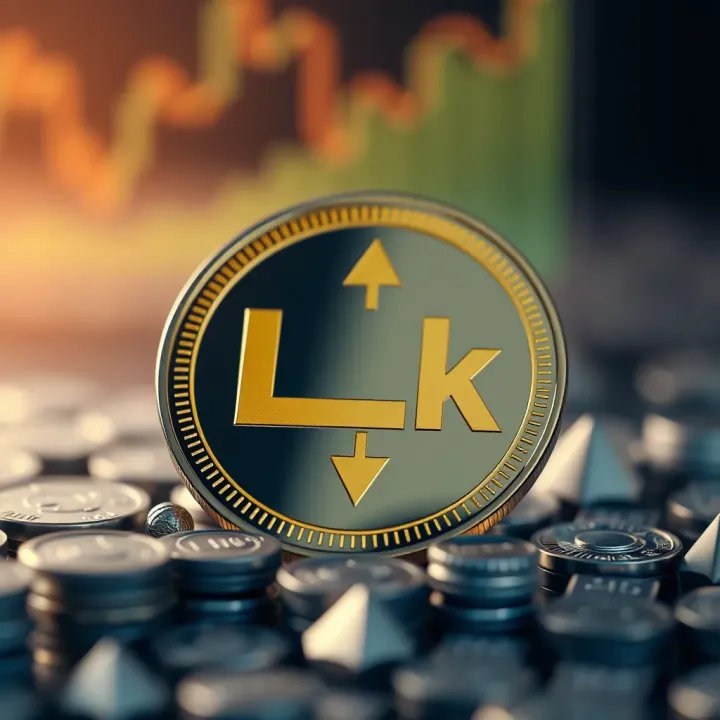Diagram illustrating blockchain technology and factors influencing Link Coin value