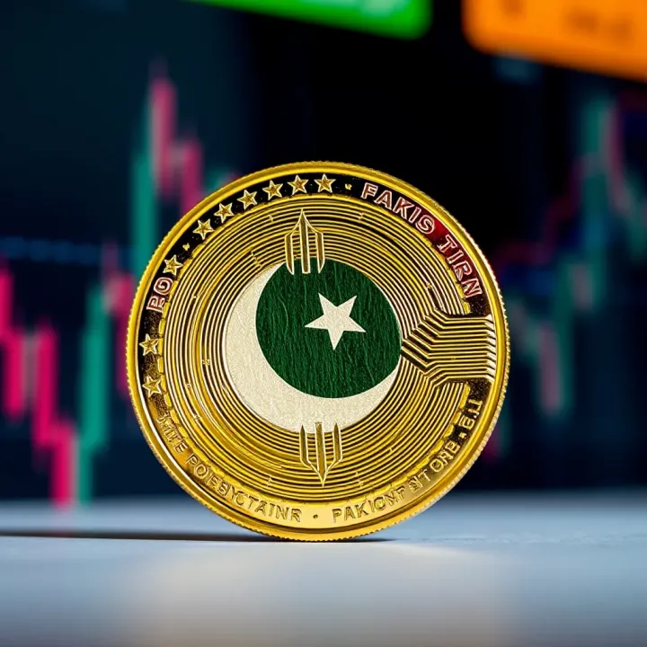Investment Risks and Considerations for NFP Coin in Pakistan Illustration of a digital coin with Pakistani flag highlighting cryptocurrency investment risks