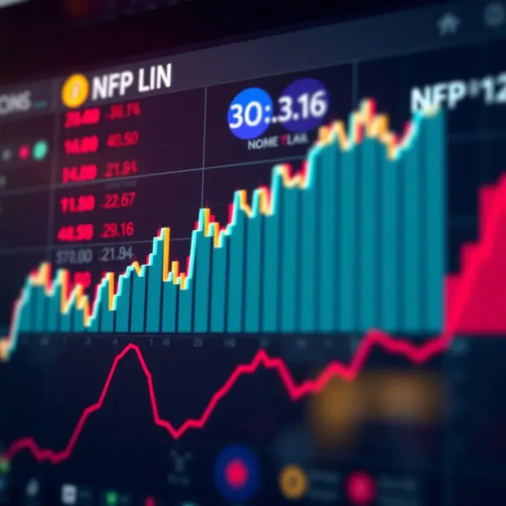 Graph showing upward and downward trends of NFP coin price over time