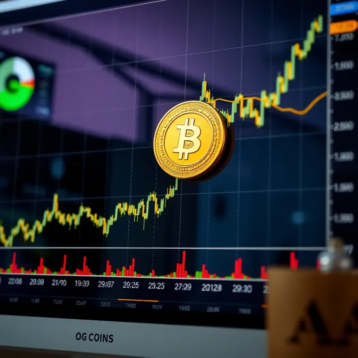 Graph showing OG Coin price trend with highlighted fluctuations over time