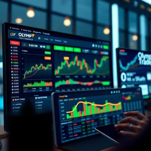 Overview of Trading Platform Dashboard User interface showcasing the main dashboard of a trading platform with charts and trading options