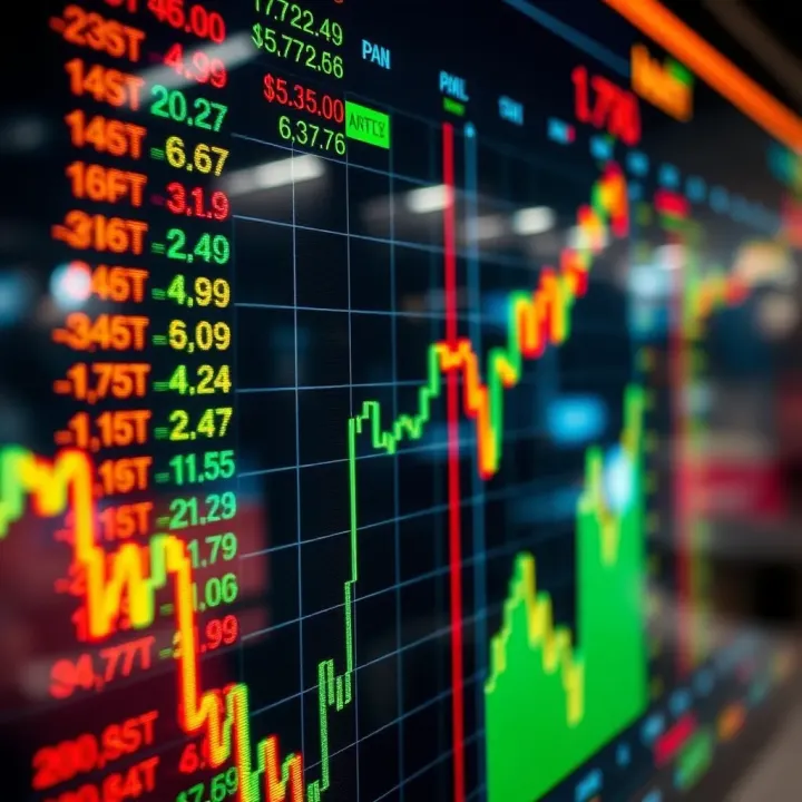 Chart displaying currency exchange rates and market trends for forex trading in Pakistan