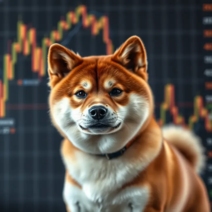 Chart illustrating technical indicators and market sentiment for Shiba Inu