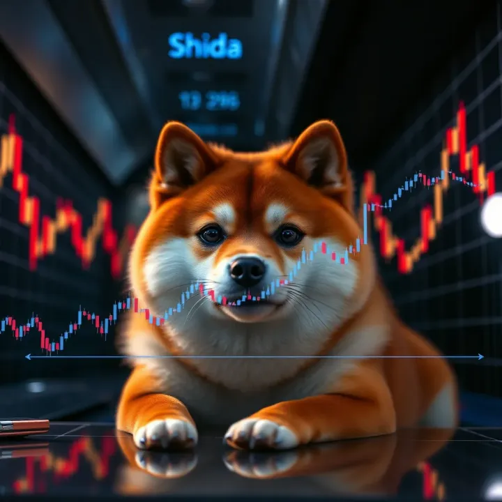 Graph showing Shiba Inu cryptocurrency price fluctuations over time