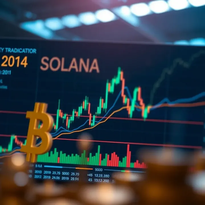 Technical chart showing cryptocurrency indicators relevant to Solana trading