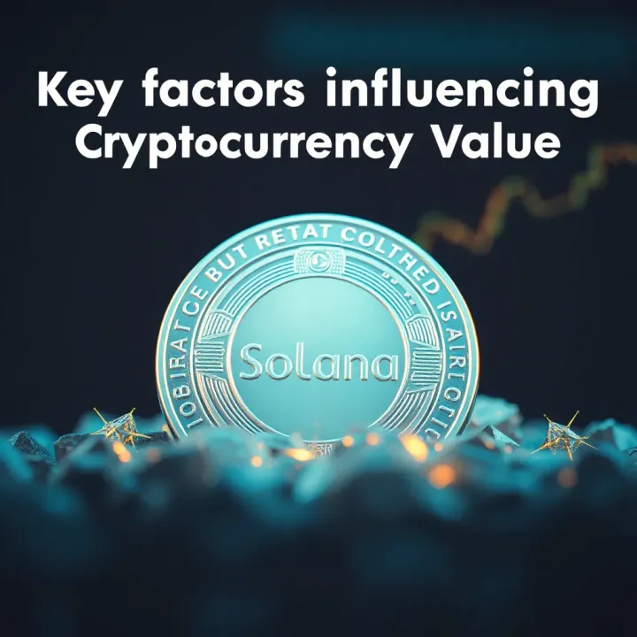 Visual representation of factors influencing Solana value including market demand, technology, and external economic impacts