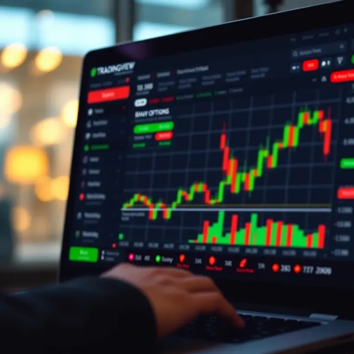 Binary options trading interface highlighting key tools and risk management features