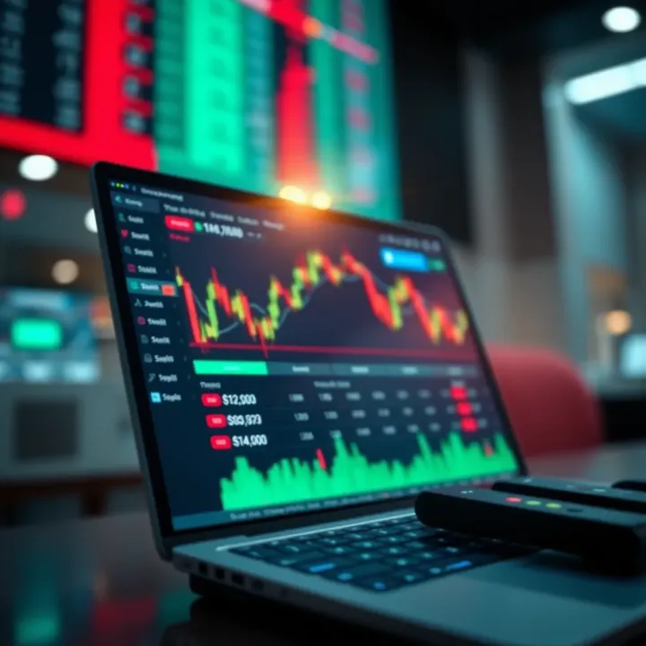 TradingView platform displaying custom indicators and brokerage integration dashboard