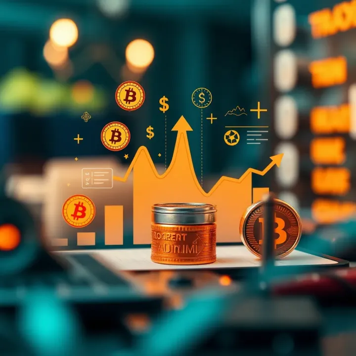 Conceptual illustration showing digital currency and financial growth symbols representing addon money benefits