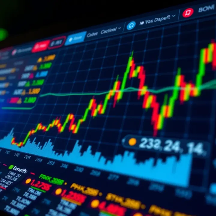 Graph depicting benefits and risks associated with auto trading in stock markets