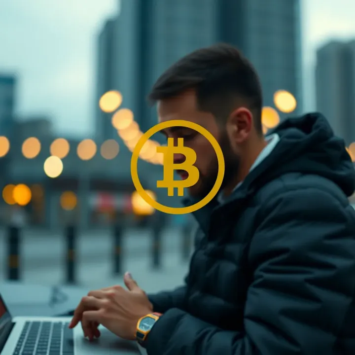 Visual representation of secure cryptocurrency trading with Binance and WhatsApp