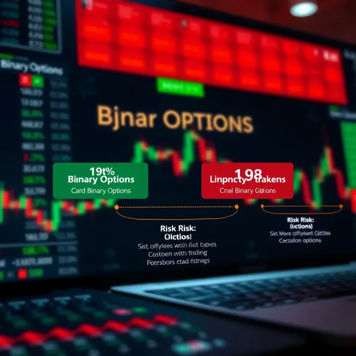 Diagram showing different types of binary options and their risk levels