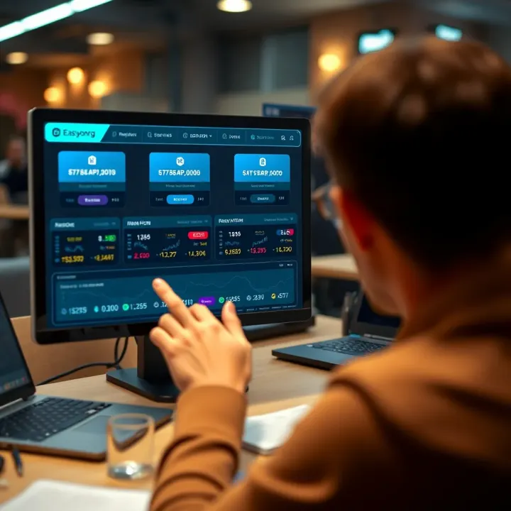 Digital platform interface showing various earning options and user interaction