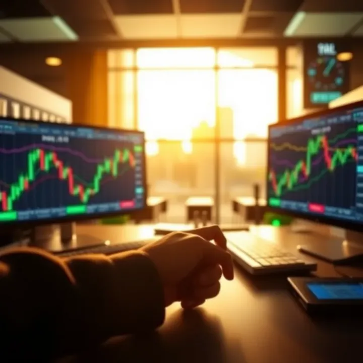 Visual representation of margin calls and risk management in forex markets