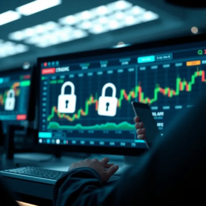 Secure online trading environment highlighting data protection and regulatory compliance features