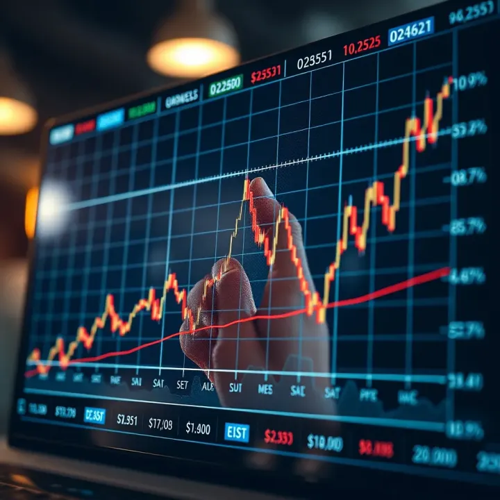 Graph illustrating fluctuations in USD to PKR exchange rate influenced by economic data and political events